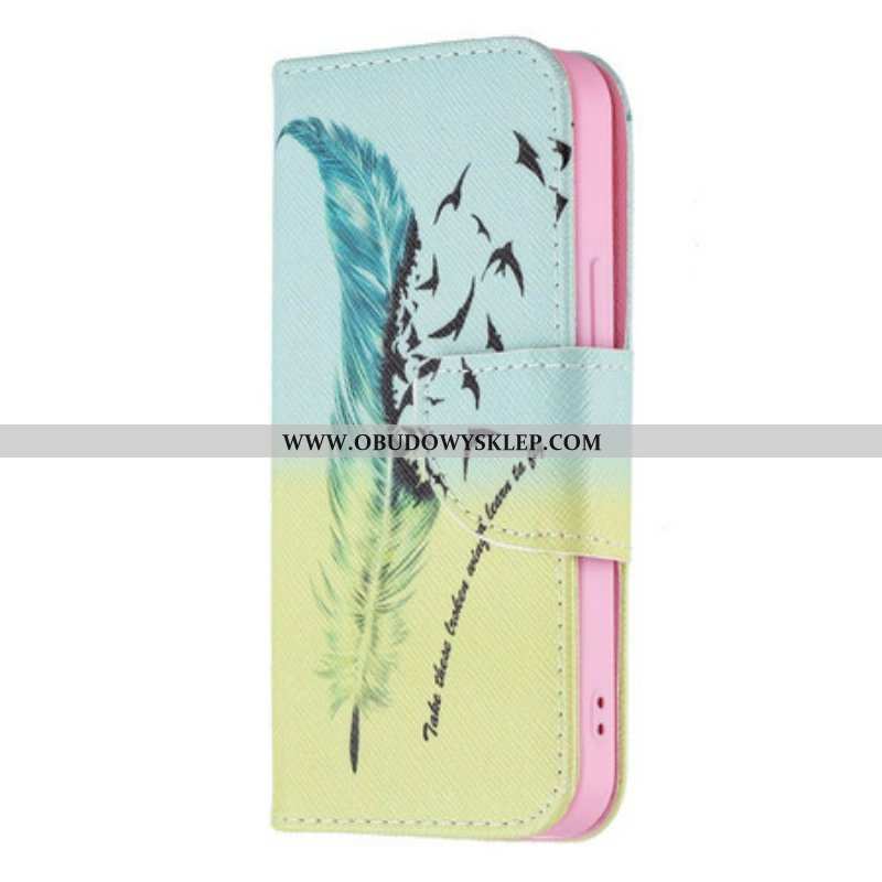 Etui Folio do iPhone 13 Mini Uczyć Się Latać