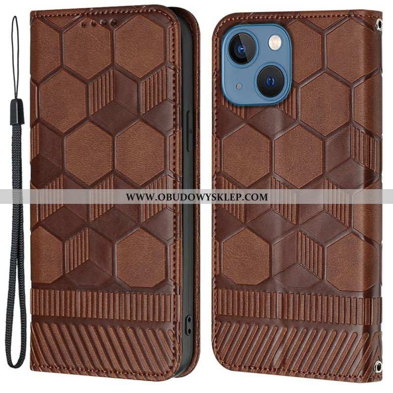 Etui Folio do iPhone 13 Mini Wzór Piłki Nożnej