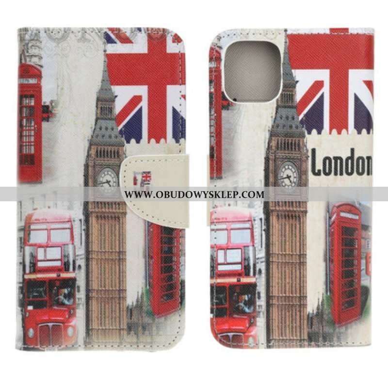 Etui Folio do iPhone 13 Mini Życie W Londynie