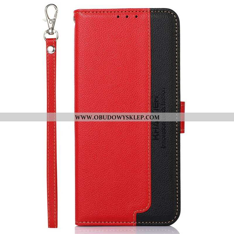 Etui Folio do iPhone 13 Pro Max Rfid Khazneh W Stylu Liczi