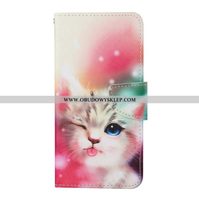 Etui Folio do iPhone 13 Pro Opowieści O Kotach Ze Smyczą