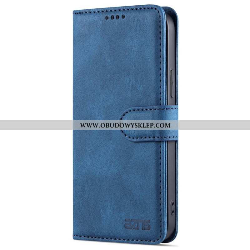 Etui Folio do iPhone 14 Stylizacja Skóry Azns