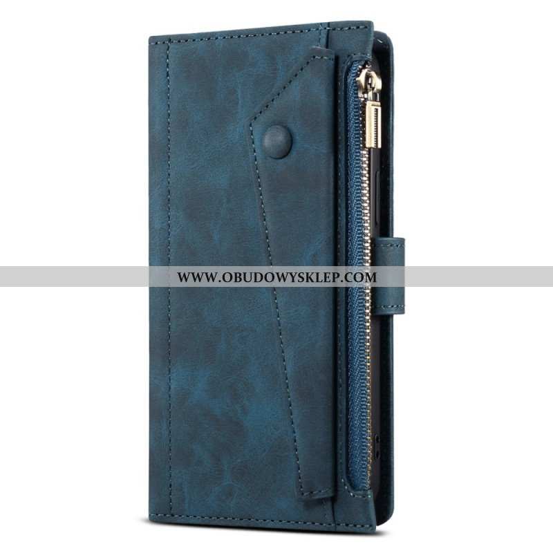 Etui Folio do iPhone 14 Z Etui Na Zamek Błyskawiczny