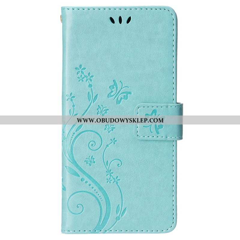 Etui Folio do iPhone 15 Plus Kwiaty I Motyle