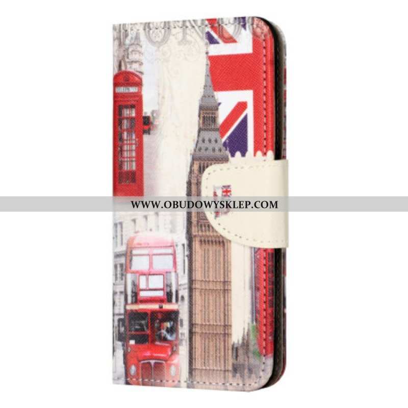 Etui Folio do iPhone 15 Plus Życie W Londynie