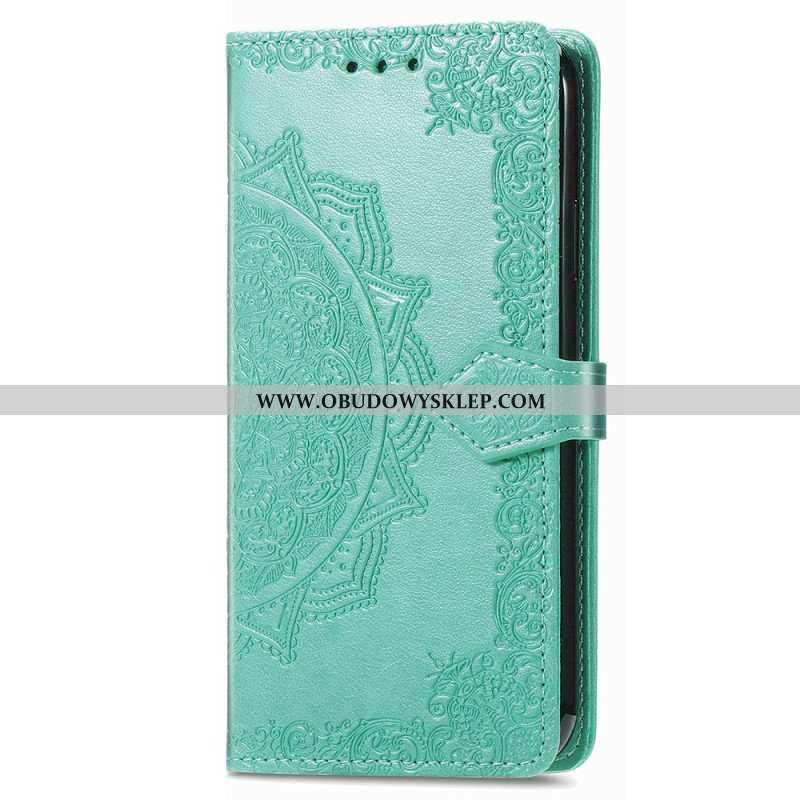 Etui Folio do iPhone 15 Pro Max z Łańcuch Barokowa Mandala Z Paskiem