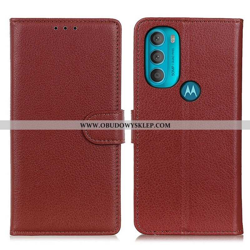 Etui Na Telefon Pokrowce do Moto G71 5G Tradycyjnie Liczi