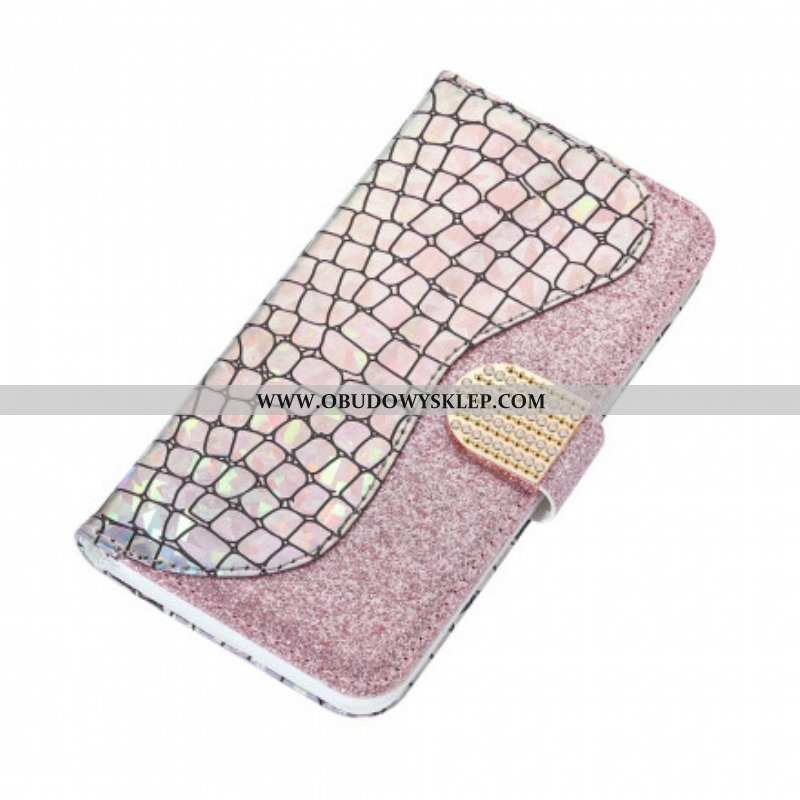 Etui Na Telefon Pokrowce do Samsung Galaxy S21 Ultra 5G Krokodyle Diamenty