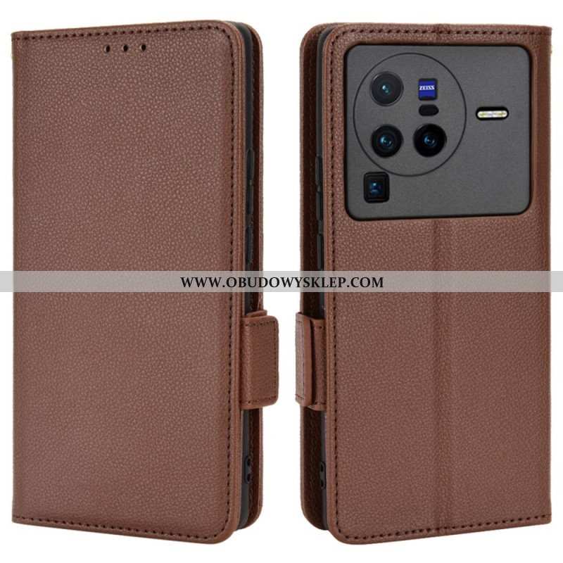 Etui Na Telefon Pokrowce do Vivo X80 Pro Etui Folio Flap Double Nowe Kolory