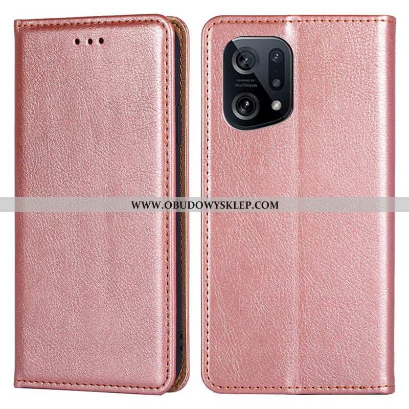 Etui Na Telefon do Oppo Find X5 Etui Folio Jednolity Kolor