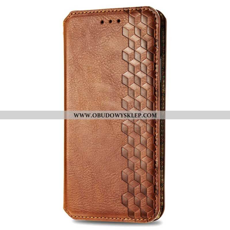 Etui Na Telefon do Poco X3 / X3 Pro / X3 NFC Etui Folio Skórzany Efekt Diamentowej Tekstury