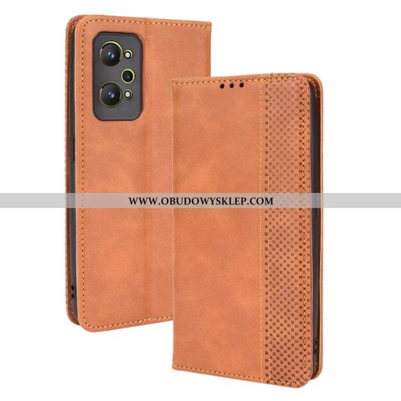 Etui Na Telefon do Realme GT Neo 3T / Neo 2 Etui Folio Stylizowany Efekt Skóry W Stylu Vintage