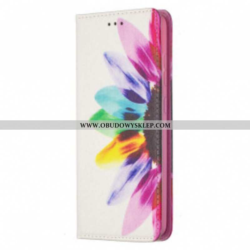 Etui Na Telefon do Samsung Galaxy A52 4G / A52 5G / A52s 5G Etui Folio Akwarela Kwiat