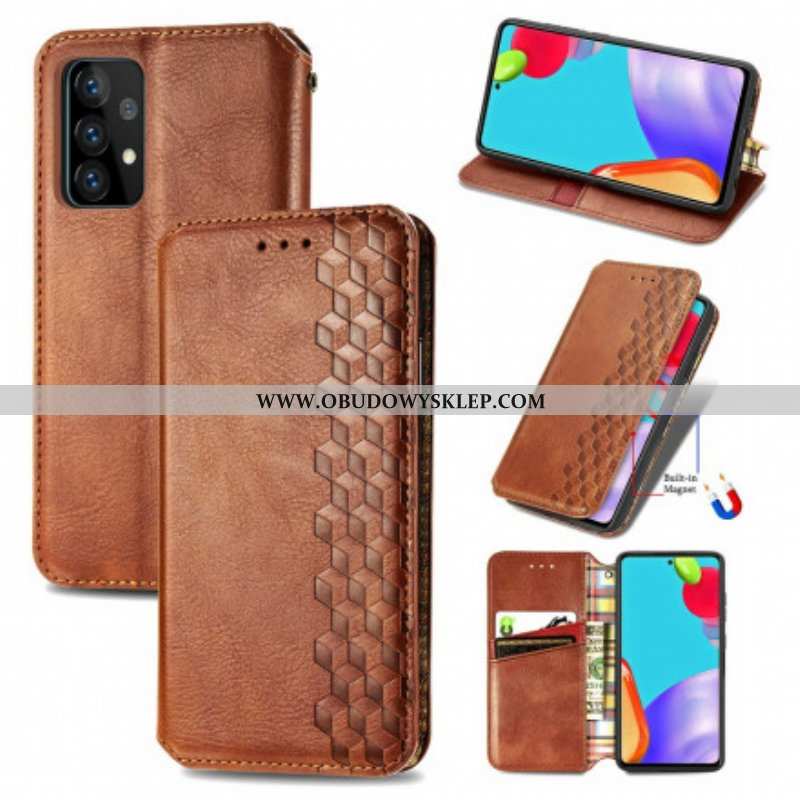 Etui Na Telefon do Samsung Galaxy A52 4G / A52 5G / A52s 5G Etui Folio Skórzany Efekt Diamentowej Te