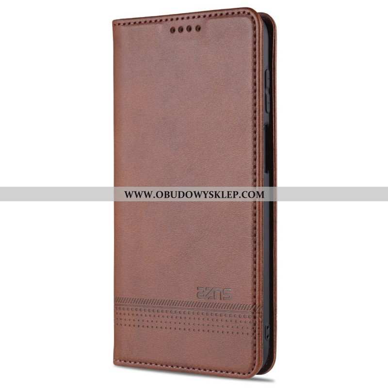 Etui Na Telefon do Samsung Galaxy M32 Etui Folio Stylizacja Skóry Azns