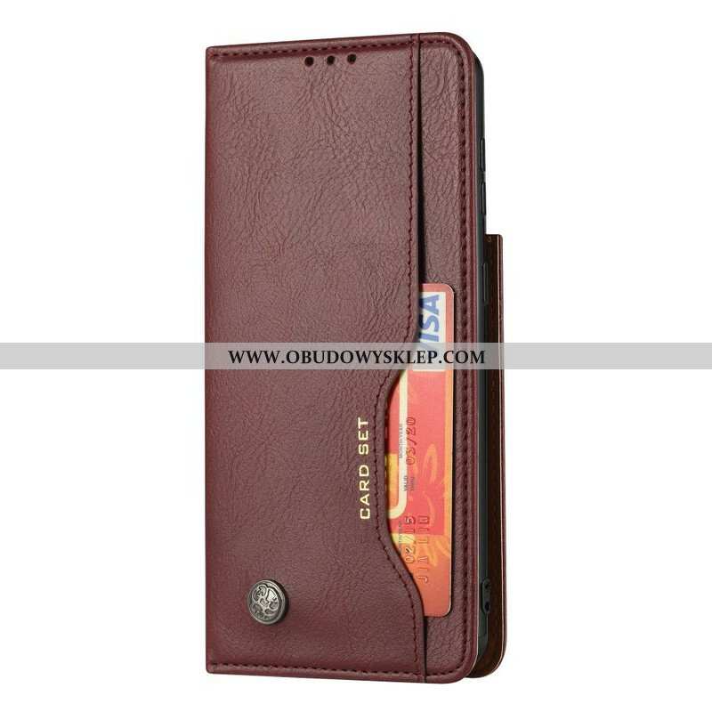 Etui Na Telefon do Samsung Galaxy S21 5G Etui Folio Etui Na Karty Ze Sztucznej Skóry