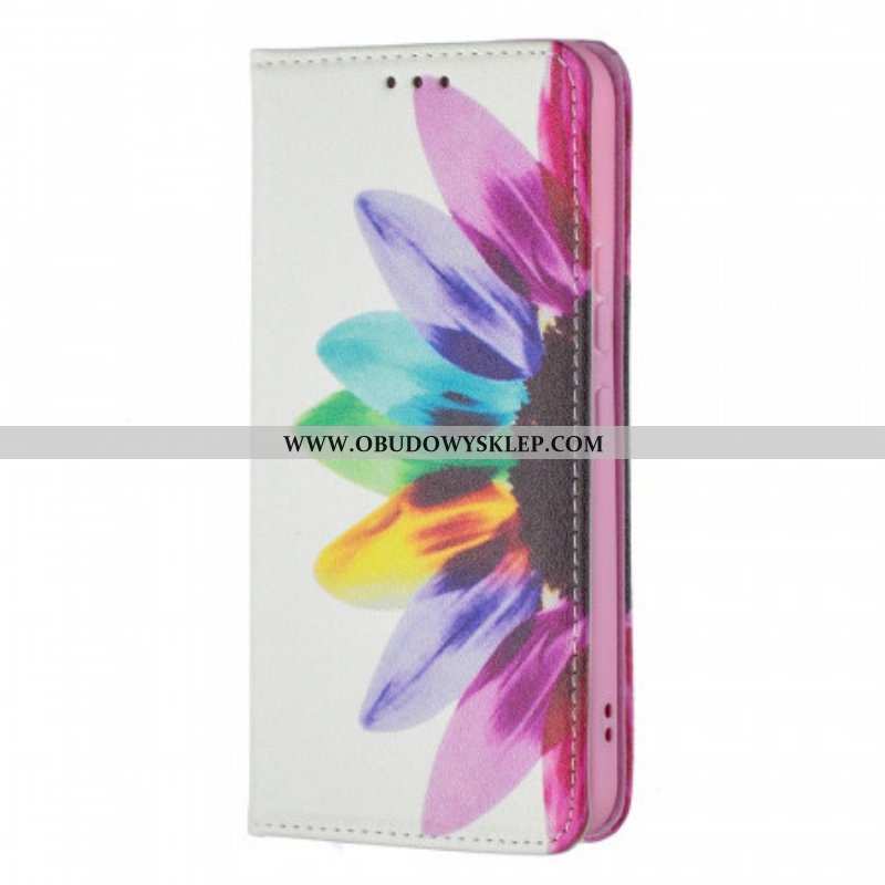 Etui Na Telefon do Samsung Galaxy S22 5G Etui Folio Akwarela Kwiat