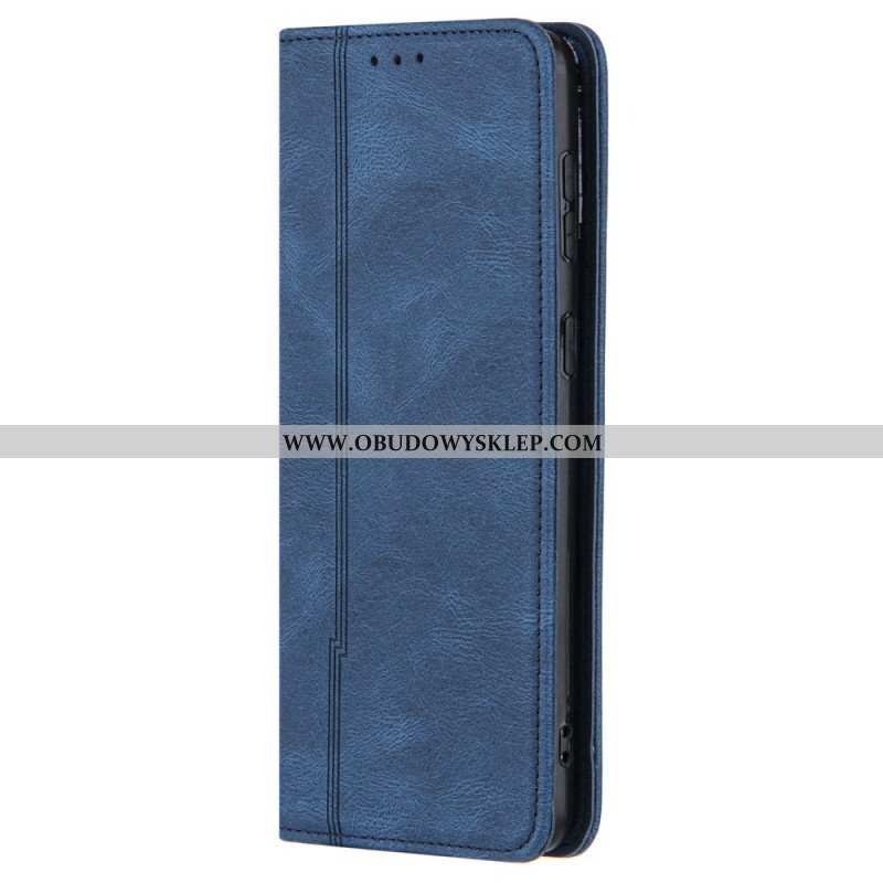 Etui Na Telefon do Samsung Galaxy S22 5G Etui Folio Stylowa Skórzana Linia