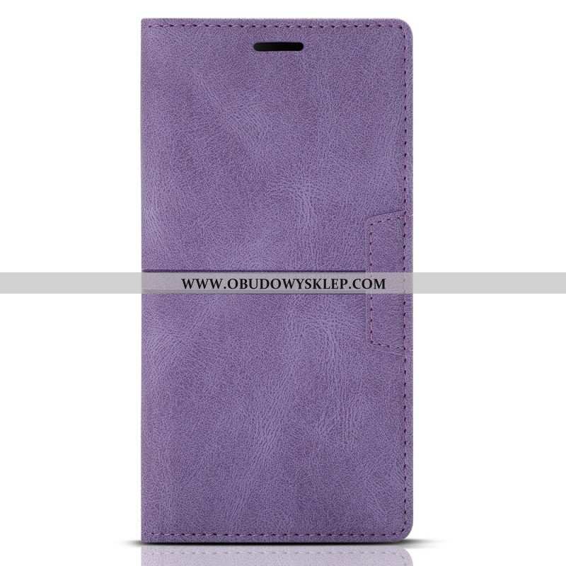 Etui Na Telefon do Samsung Galaxy S22 5G Etui Folio Stylowe Skórzane Przeszycia Magnetyczne Zapięcie