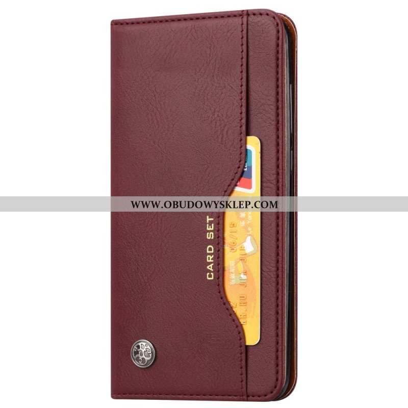 Etui Na Telefon do Samsung Galaxy S23 5G Etui Folio Etui Na Karty Ze Sztucznej Skóry