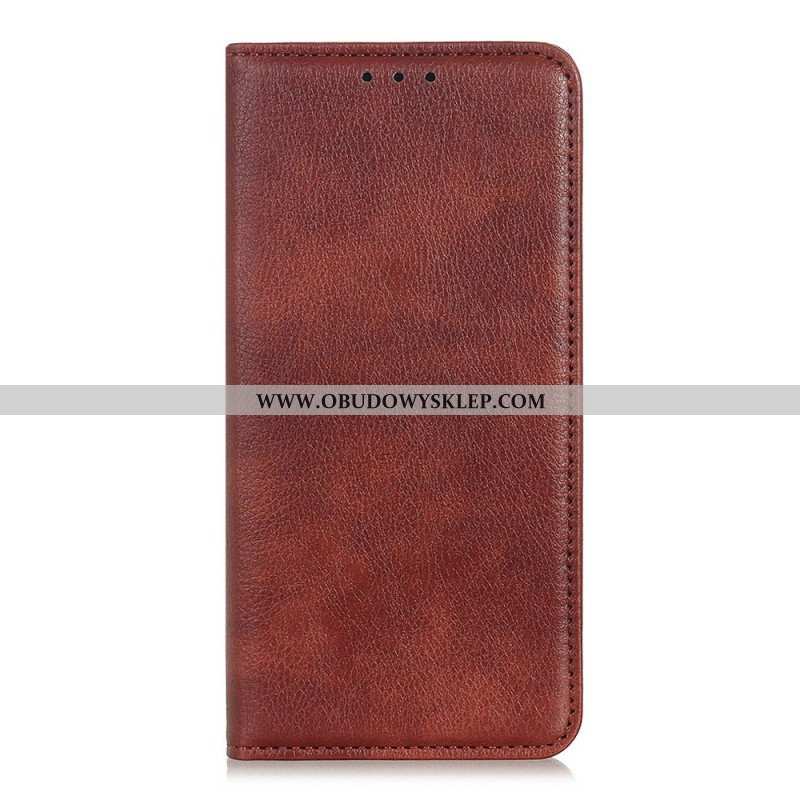 Etui Na Telefon do Samsung Galaxy S23 5G Etui Folio Skóra Dwoinowa Liczi