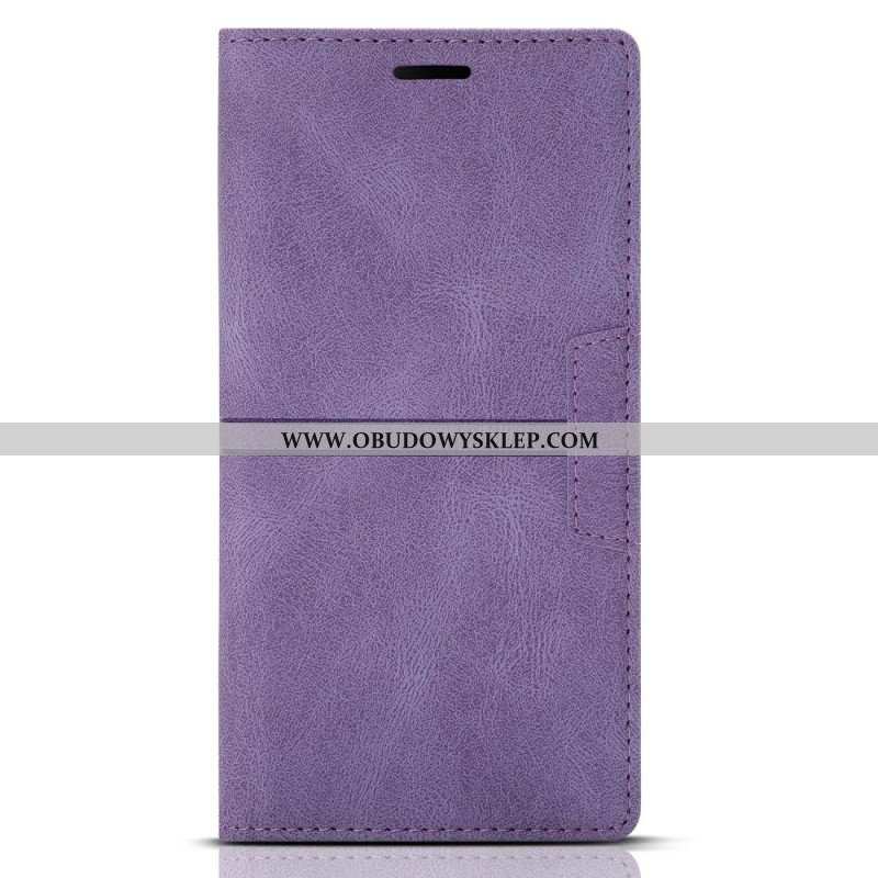 Etui Na Telefon do Samsung Galaxy S23 5G Etui Folio Stylowe Skórzane Przeszycia Magnetyczne Zapięcie