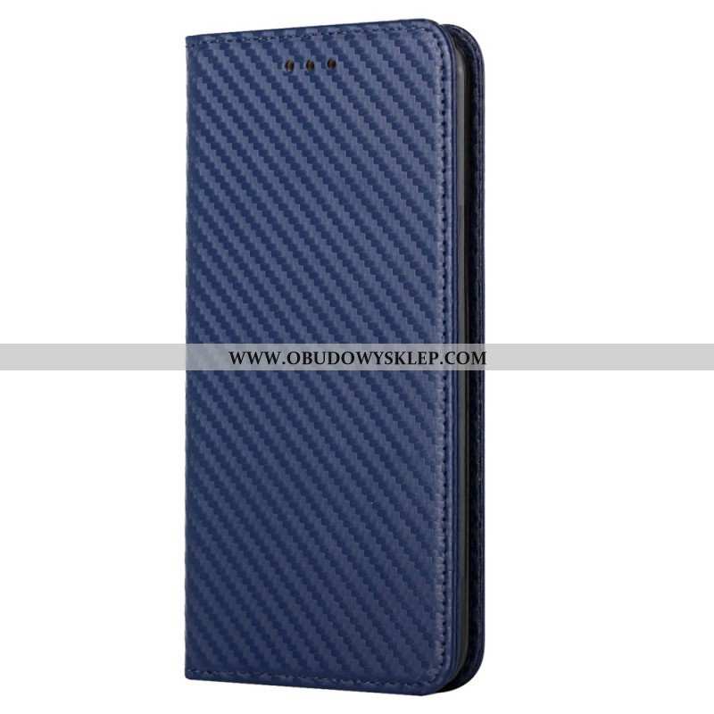 Etui Na Telefon do Samsung Galaxy S23 5G z Łańcuch Etui Folio Pasek W Stylu Włókna Węglowego