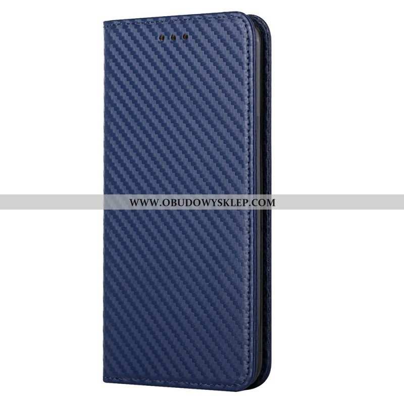 Etui Na Telefon do Samsung Galaxy S23 Plus 5G z Łańcuch Etui Folio Pasek W Stylu Włókna Węglowego