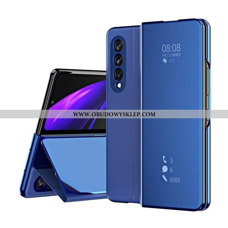 Etui Na Telefon do Samsung Galaxy Z Fold 3 5G Etui Folio Osłona Lusterka