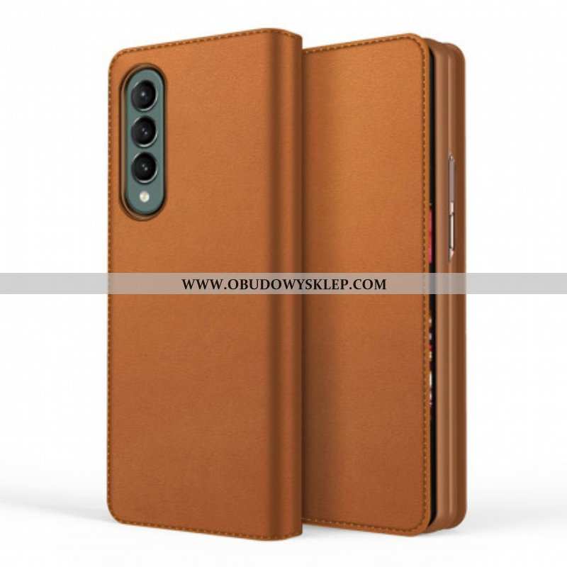 Etui Na Telefon do Samsung Galaxy Z Fold 3 5G Etui Folio Skóra Dwoinowa W Dotyku