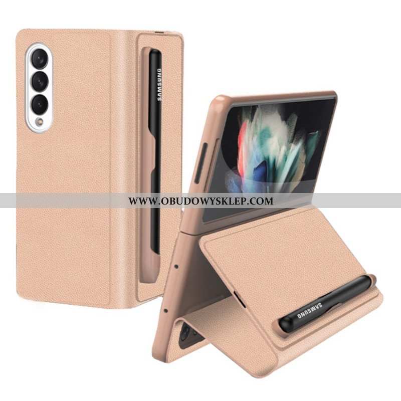 Etui Na Telefon do Samsung Galaxy Z Fold 3 5G Etui Folio Uchwyt Na Rysik Ze Sztucznej Skóry