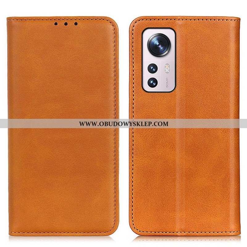 Etui Na Telefon do Xiaomi 12 Pro Etui Folio Elegancka Dwoina Skórzana