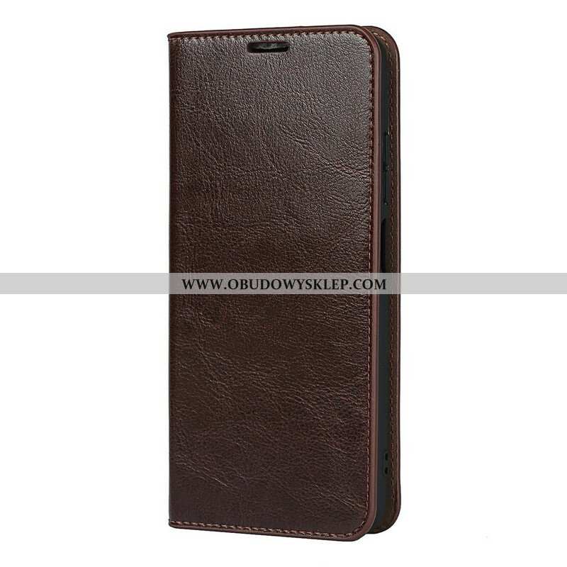 Etui Na Telefon do Xiaomi Redmi Note 10 5G Etui Folio Prawdziwa Skóra