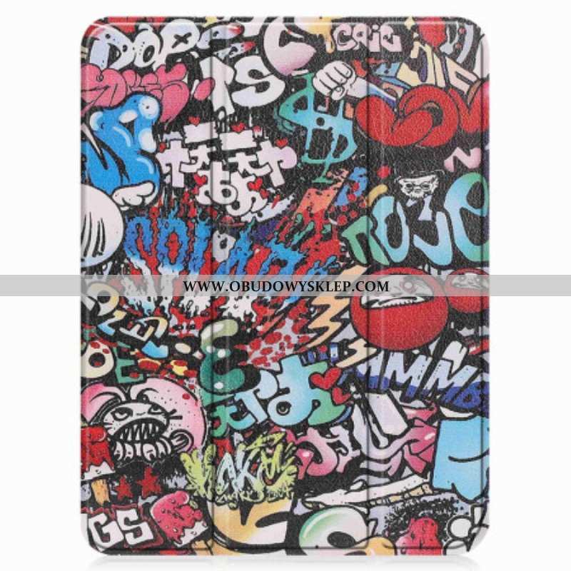 Etui Na Telefon do iPad 10.9" (2022) Uchwyt Na Długopis Graffiti