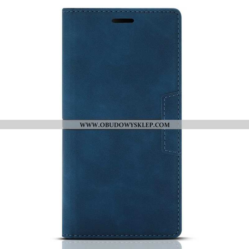 Etui Na Telefon do iPhone 13 Mini Etui Folio Stylowe Skórzane Przeszycia Magnetyczne Zapięcie