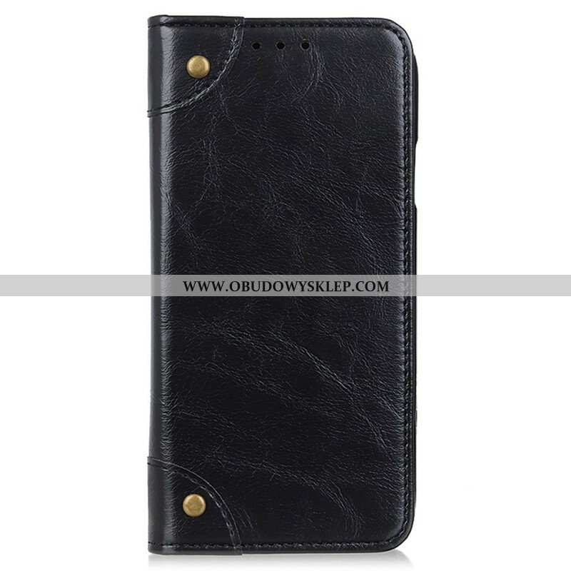 Etui Na Telefon do iPhone 13 Pro Etui Folio Zabytkowe Nity