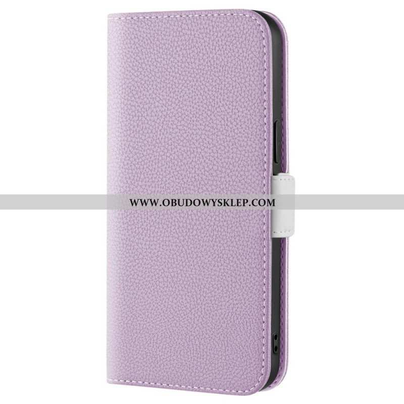 Etui Na Telefon do iPhone 14 Etui Folio Sztuczna Skóra Liczi