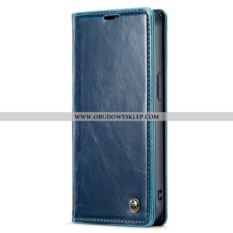 Etui Na Telefon do iPhone 15 Plus Etui Folio Caseme Woskowana Imitacja Skóry