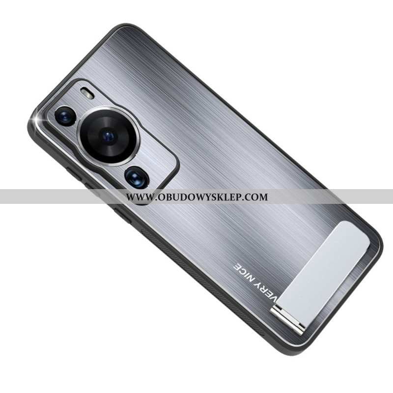 Etui do Huawei P60 Pro Szczotkowane Aluminium Ze Wspornikiem