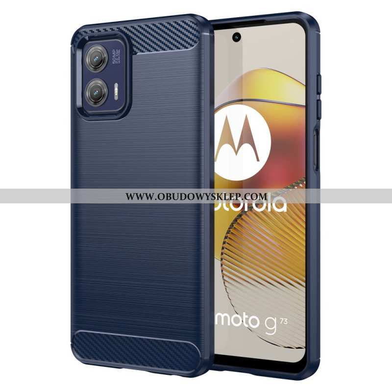 Etui do Moto G73 5G Szczotkowane Włókno Węglowe