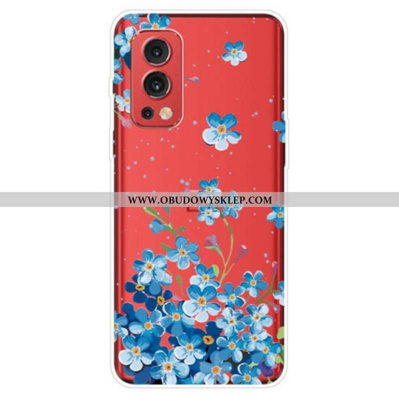 Etui do OnePlus Nord 2 5G Niebieskie Kwiaty