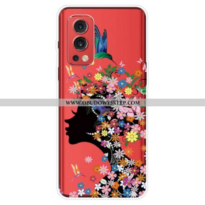 Etui do OnePlus Nord 2 5G Przejrzyste Kwieciste Włosy