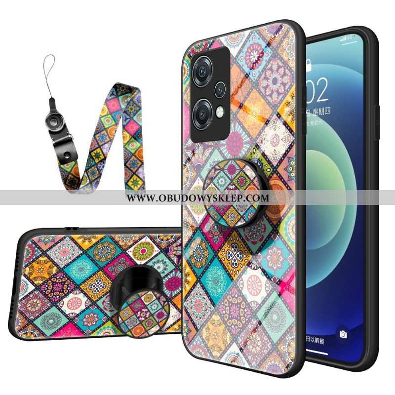 Etui do OnePlus Nord CE 2 Lite 5G Patchworkowy Uchwyt Magnetyczny