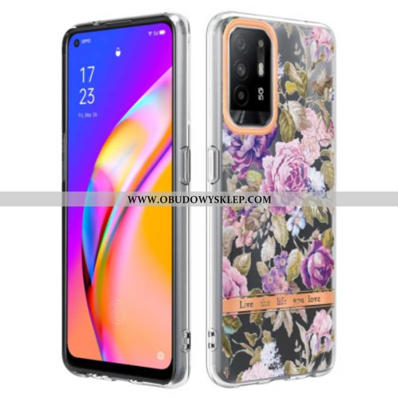 Etui do Oppo A94 5G Kwiaty Begonii