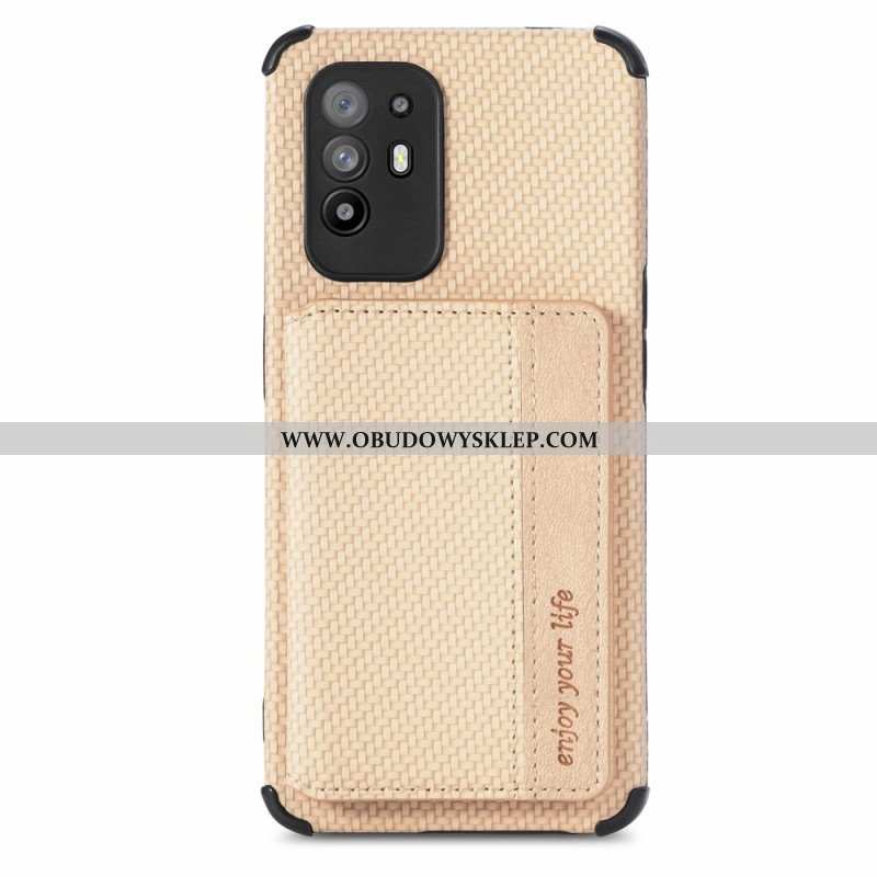 Etui do Oppo A94 5G Posiadacz Karty Z Włókna Węglowego