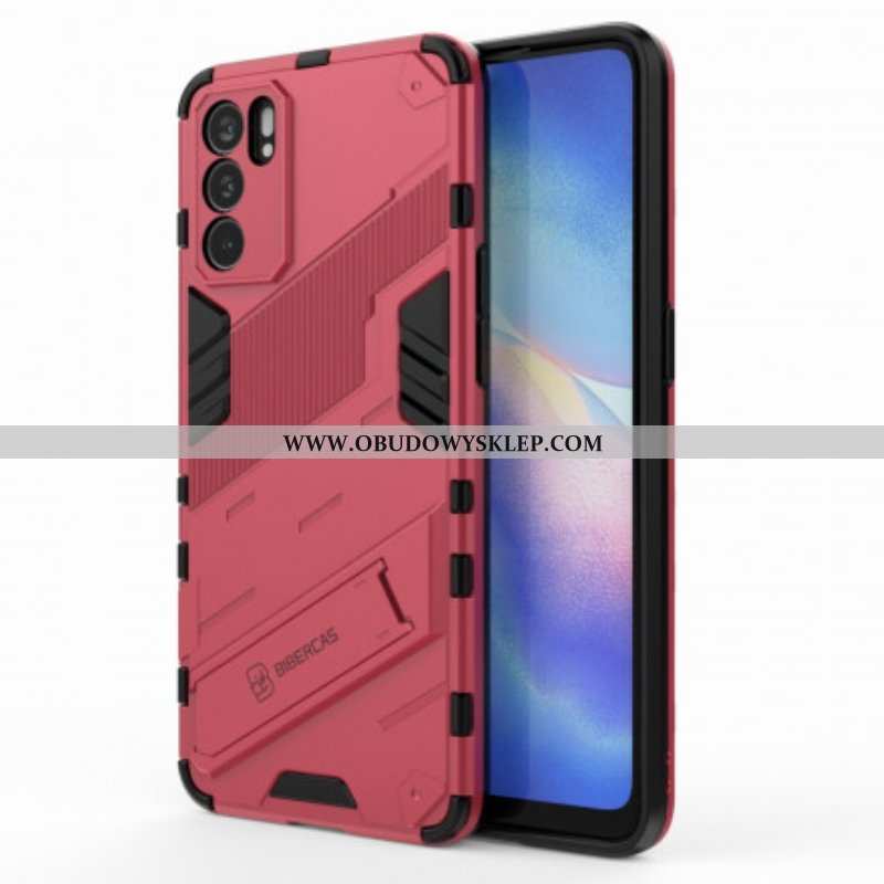 Etui do Oppo Reno 6 5G Zdejmowany Stojak W Dwóch Pozycjach Bez Użycia Rąk