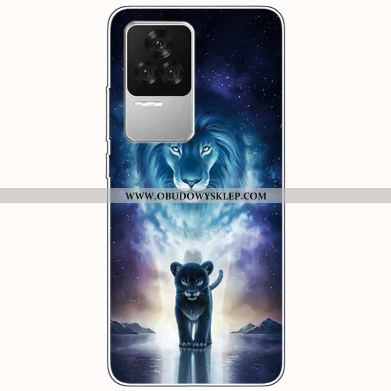 Etui do Poco F4 Silikon Feline Dream