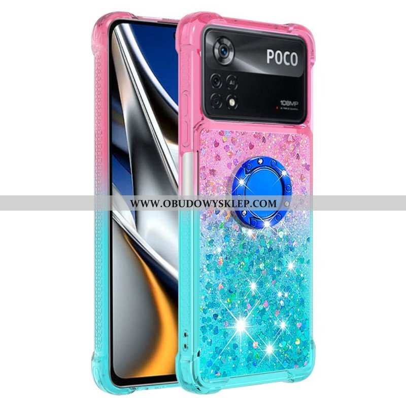 Etui do Poco X4 Pro 5G Brokatowy Pierścień-wspornik