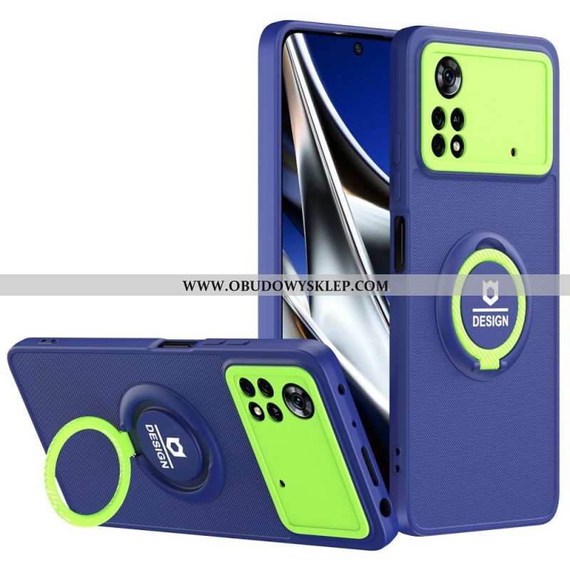 Etui do Poco X4 Pro 5G Wsparcie Pierścienia Dwukolorowego