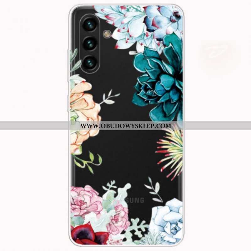 Etui do Samsung Galaxy A13 5G / A04s Akwarela Kwiaty